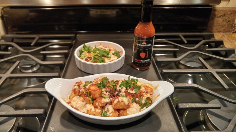 Spicy Tater Tots with Angry Assassin Hot Sauce Recipe | Furious Sauces