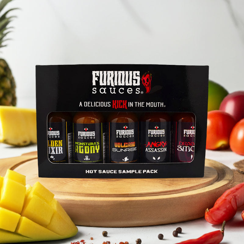 Original Hot Sauce Sample Pack (5 Small Bottles) Furious Sauces