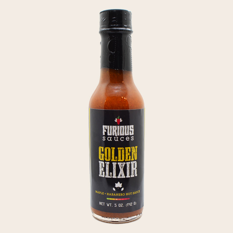 Golden Elixir (Maple-Habanero) Hot Sauce | Breakfast | Sausages | Bratwurst