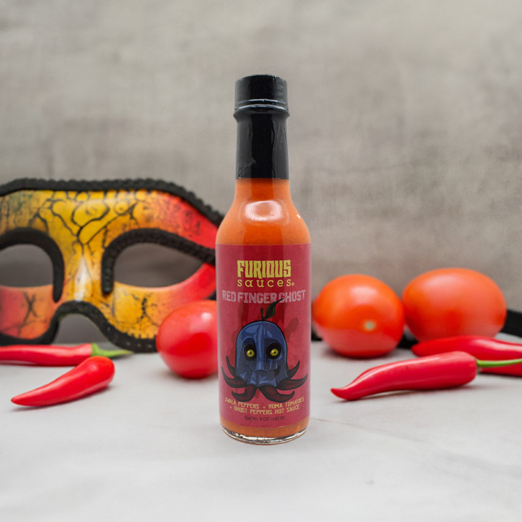Red Finger Ghost Indian Style Hot Sauce