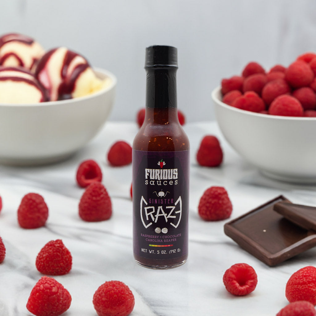 Sinister Craze (Raspberry Chocolate Reaper) Hot Sauce | Furious Sauces