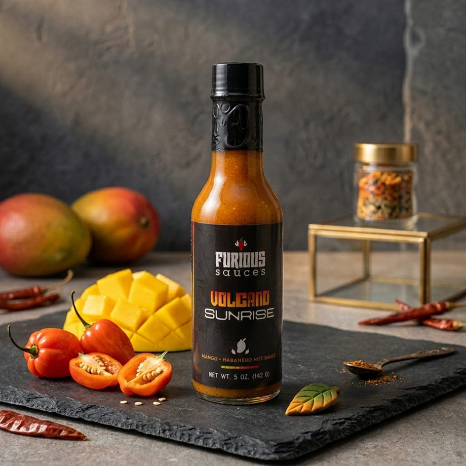 Volcano Sunrise (Mango-Habanero) Hot Sauce | Furious Sauces